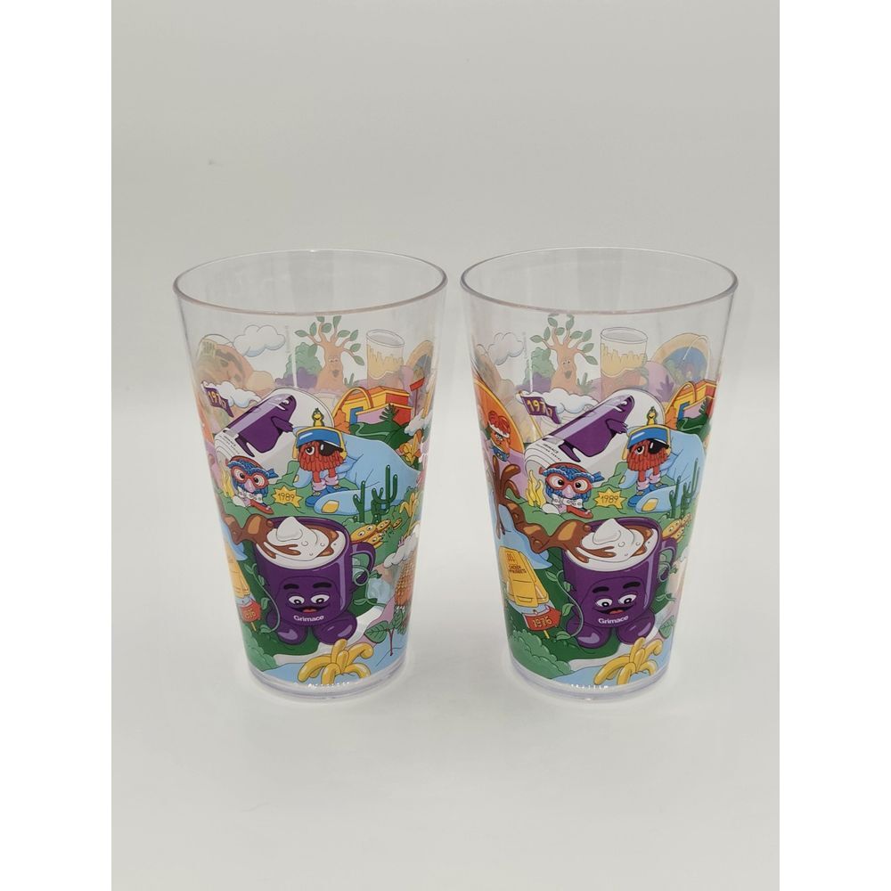 McDonald's 2024 Collector Edition Adult Meal‎ Grimace Cup Set of 2